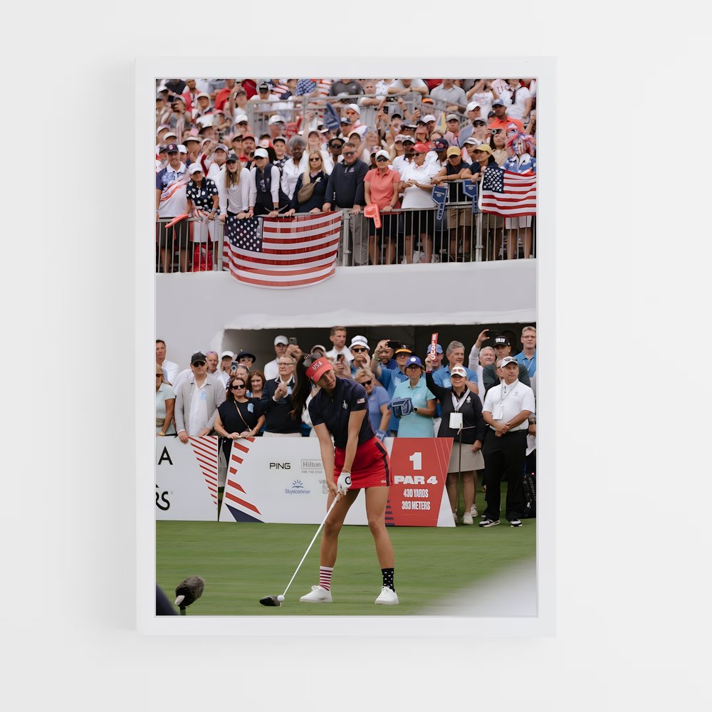 Poster Swing en Rouge – affiche Golf (vue 3)